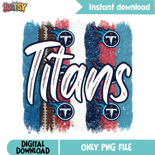 Tennessee Titans Football PNG, Titans Brush Stroke PNG, NFL PNG