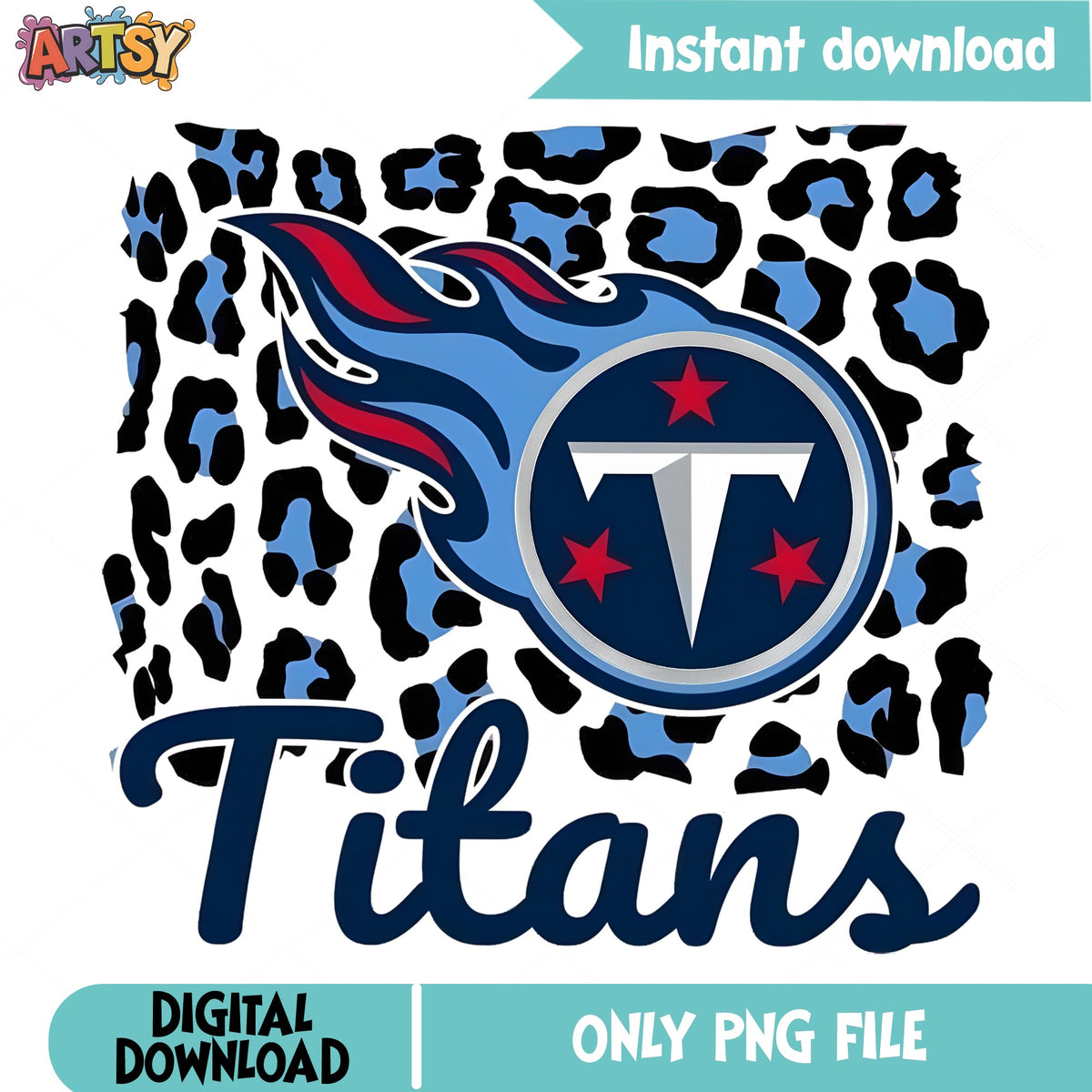 Tennessee Titans Leopard PNG, Titans Football PNG, NFL PNG