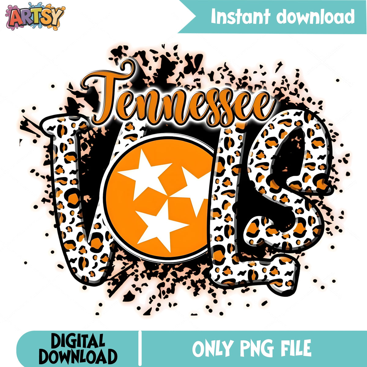 Tennessee Vols Leopard PNG, Tennessee Volunteers PNG, Game Day PNG