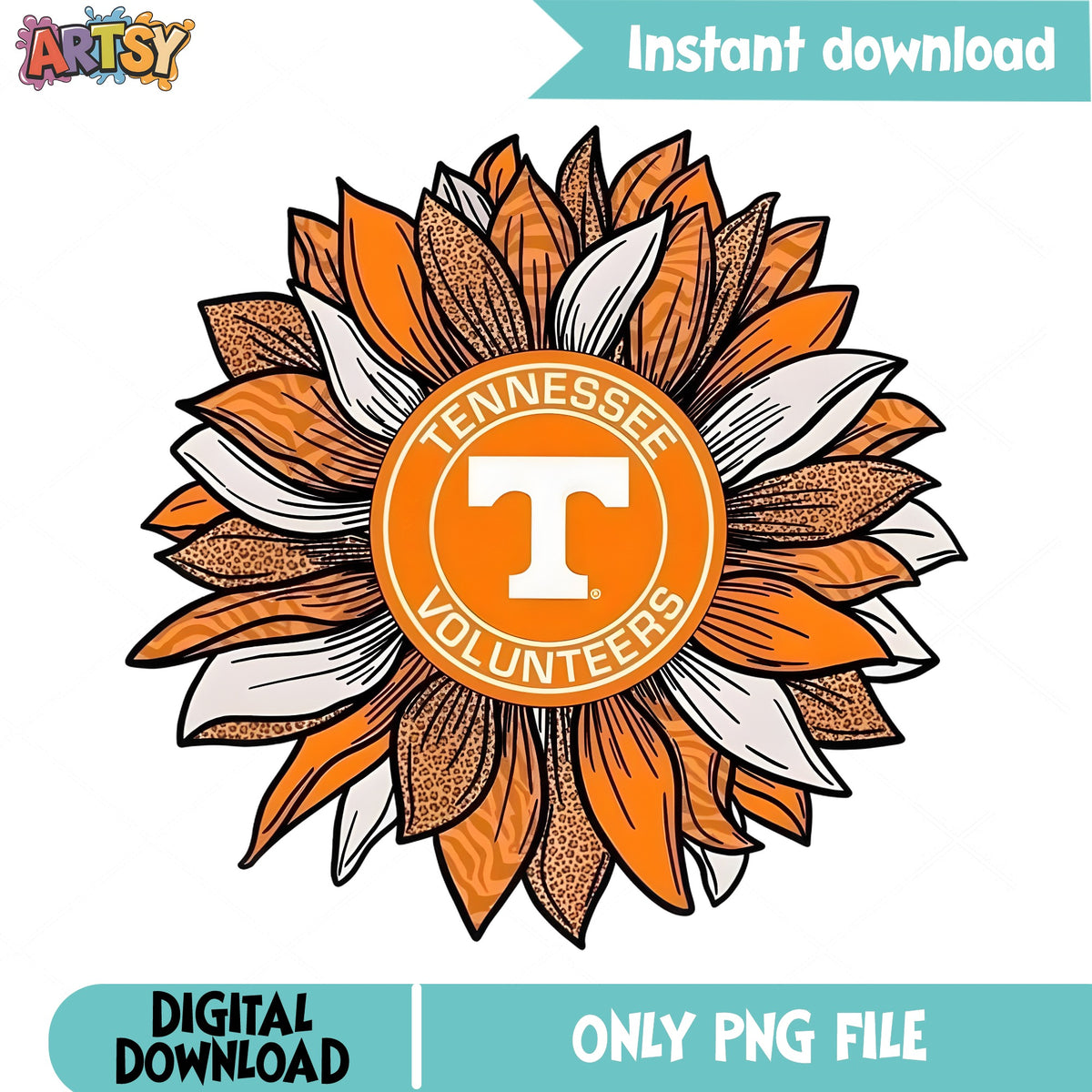 Tennessee Volunteers Sunflower PNG, Vols Football PNG, Tennessee PNG