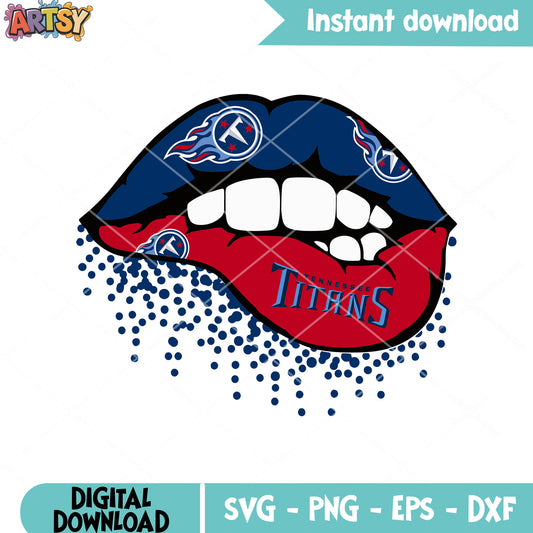 Tennessee sexy lips svg, tennessee svg, national football leauge svg