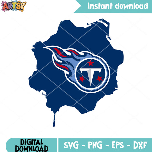 Tennesse logo football team svg, America football svg, Titans svg