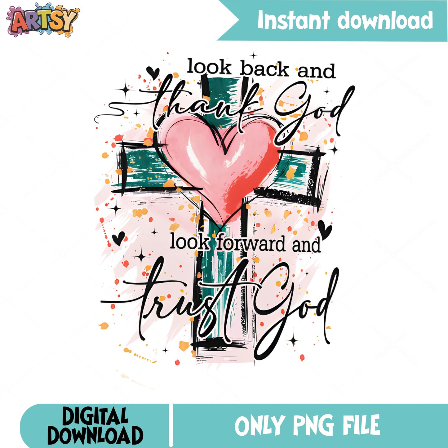 Thank God Trust God Cross PNG, Christian Faith PNG, Religious PNG