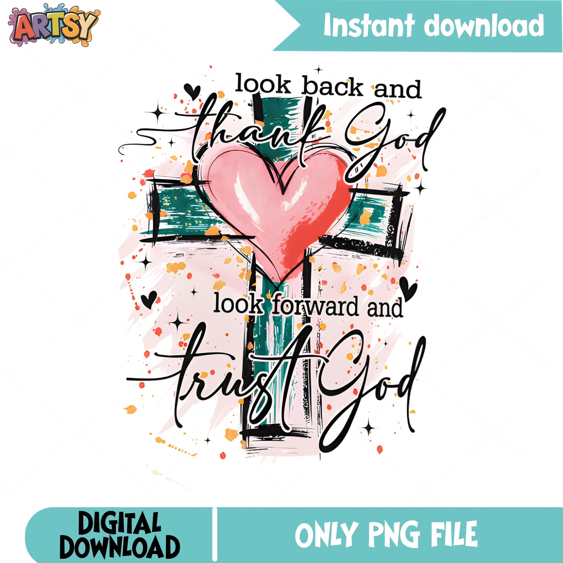 Thank God Trust God Cross PNG, Christian Faith PNG, Religious PNG