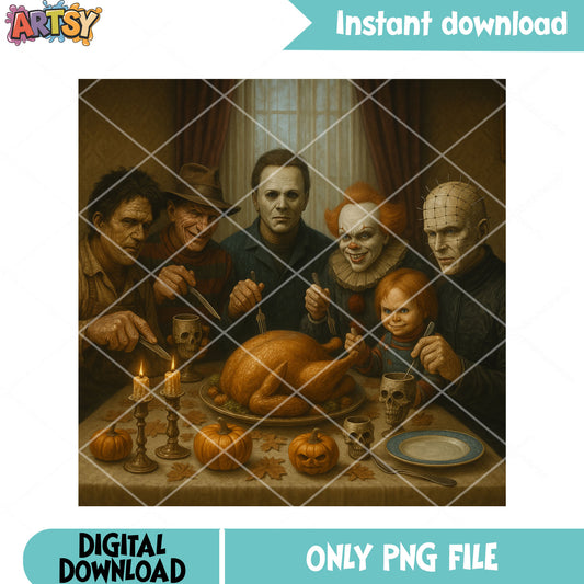 Thanks giving turkey png, happy halloween png, micheal myers png