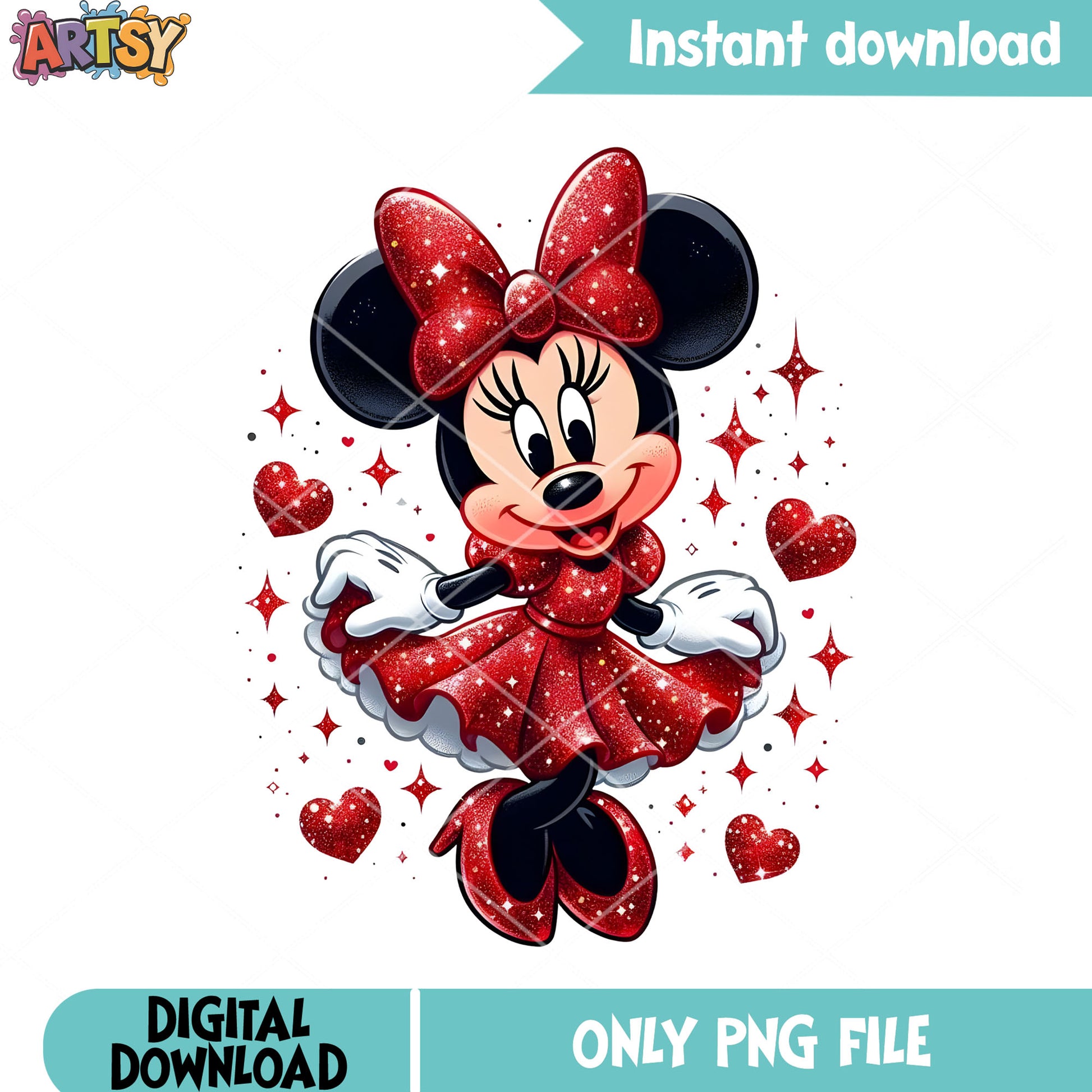 The Minnie mouse poster png, valentine day png, disney valentine png