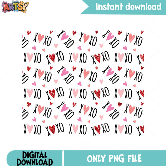 The XOXO valentine poster png, valentine day png, happy valentine png