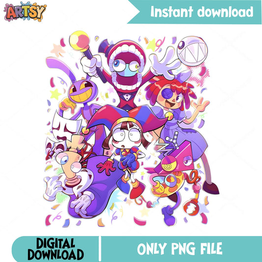 The Amazing Digital Circus Characters PNG, Pomni PNG, Cartoon PNG