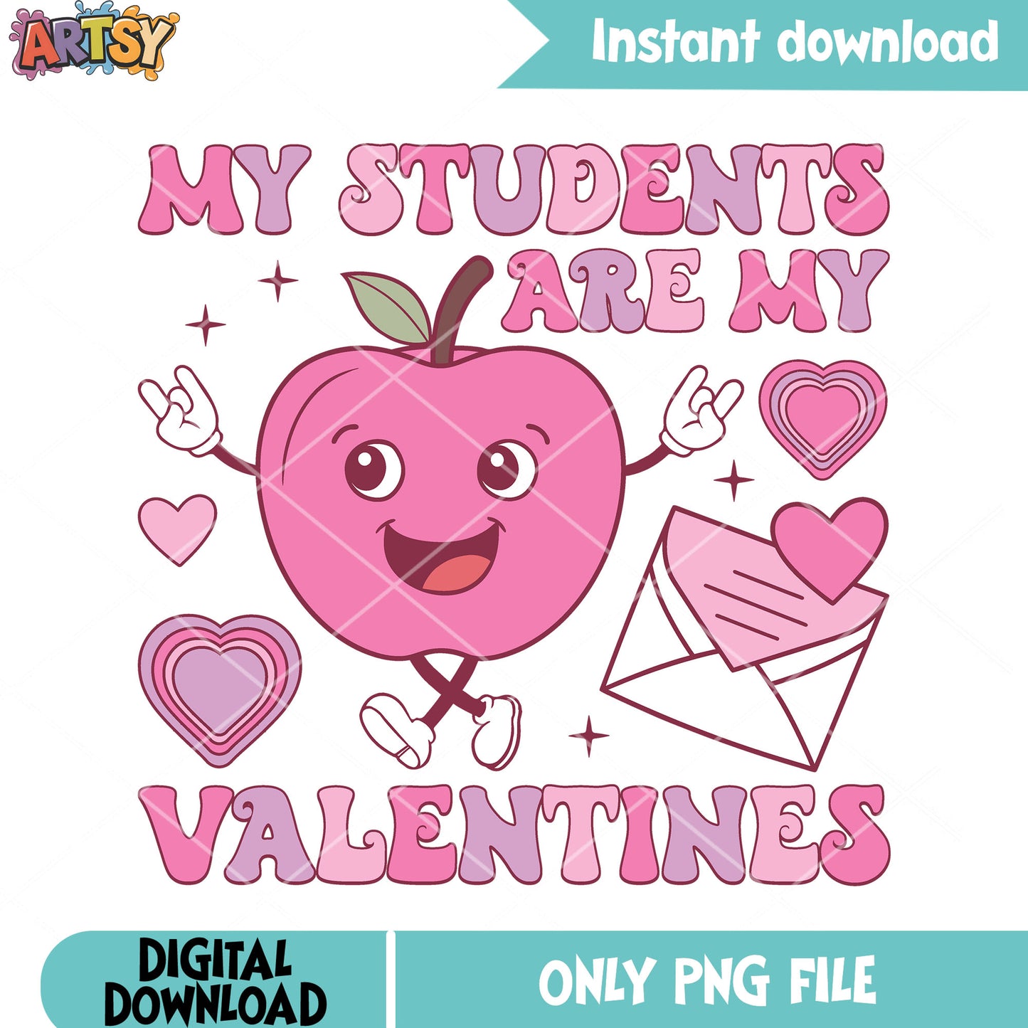 The apple teacher love valentine png, love gifts png, valentine gifts png