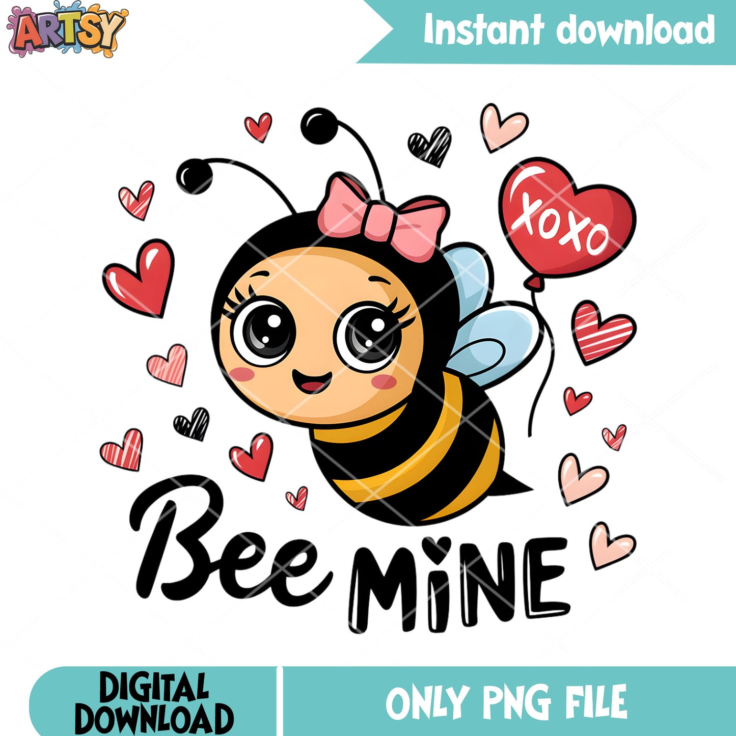 The baby bee valentines png, valentines png, valentines poster png