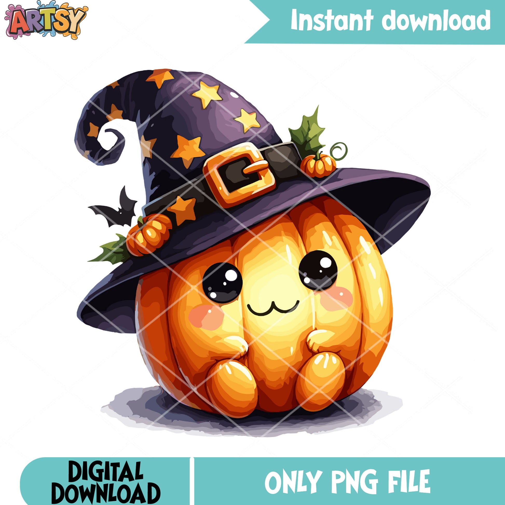 The baby pumpkin png, witches hat png, halloween night png