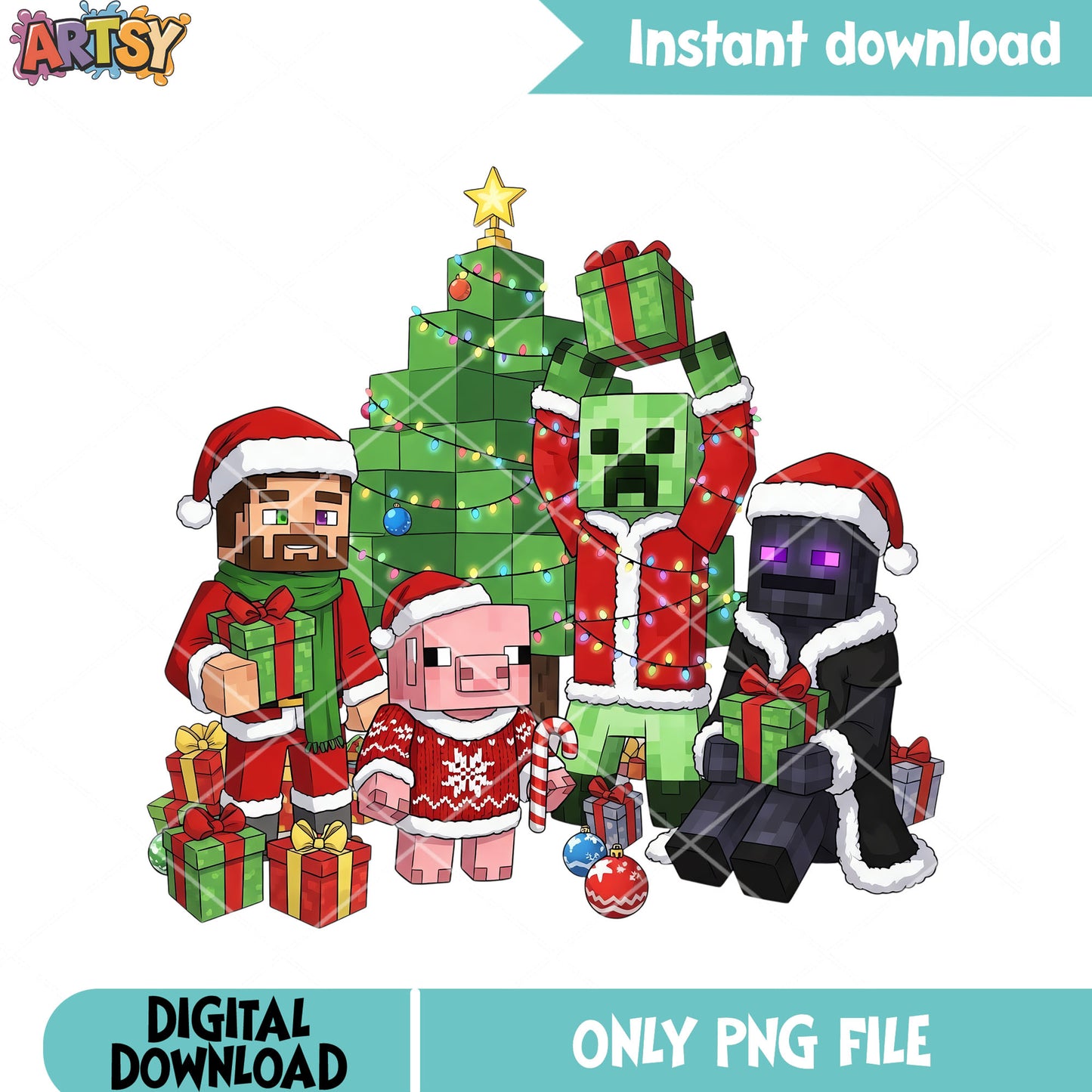 The block Christmas png, minecraft​ png, mojang studio png