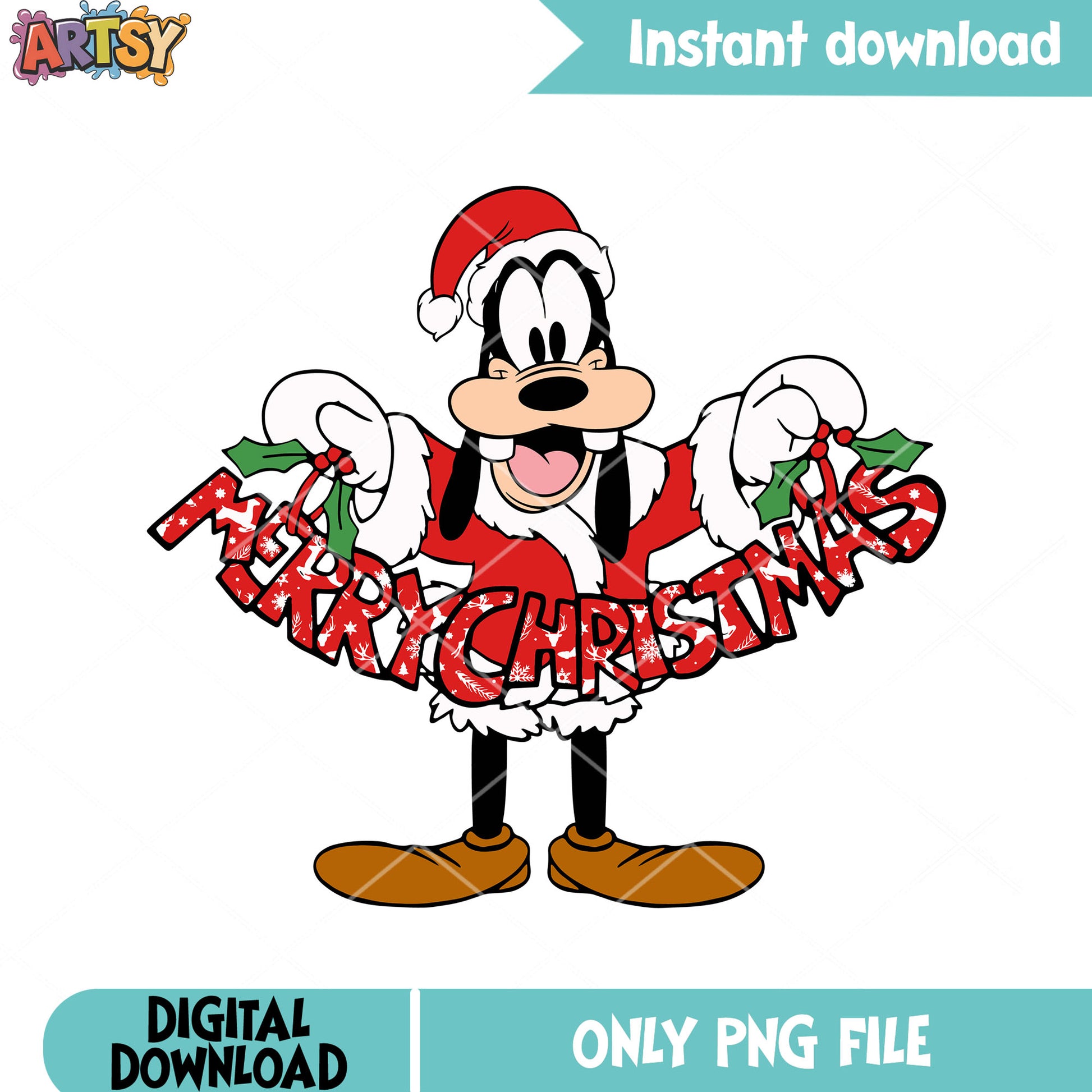 The christmas goofy png, disney christmas png, goofy png