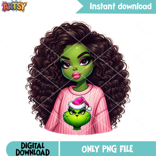 The christmas grinch movie png, christmas sweater png, the grinch png