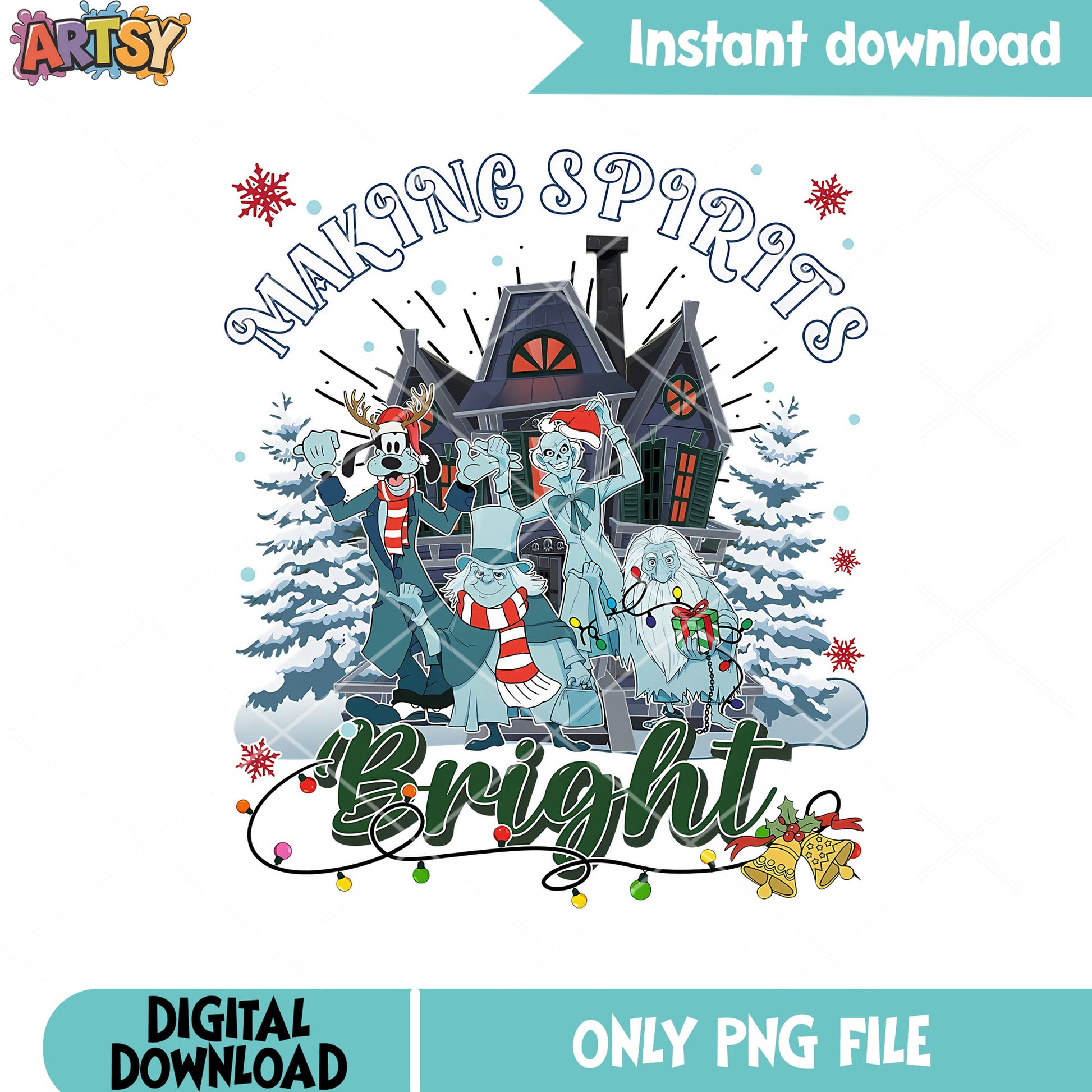 The christmas horror film png, goofy png, spirit christmas​ ​png