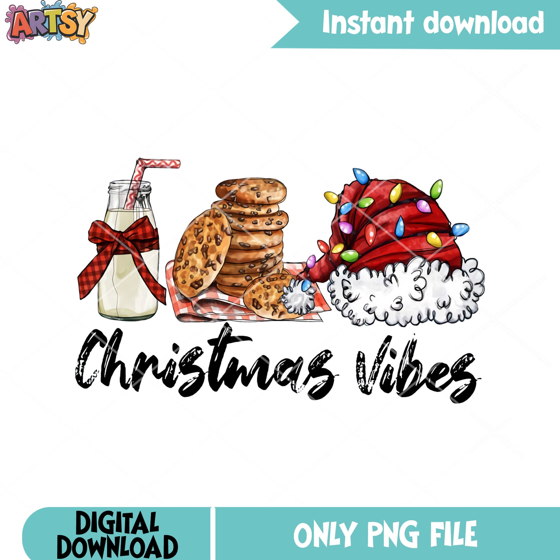 The christmas vibes snack png, christmas snack png, merry christmas png