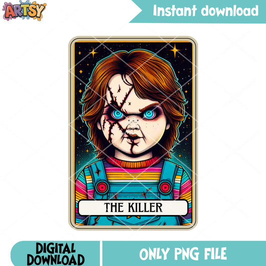 The chucky doll killer png, scared face​ png, childs play movies png