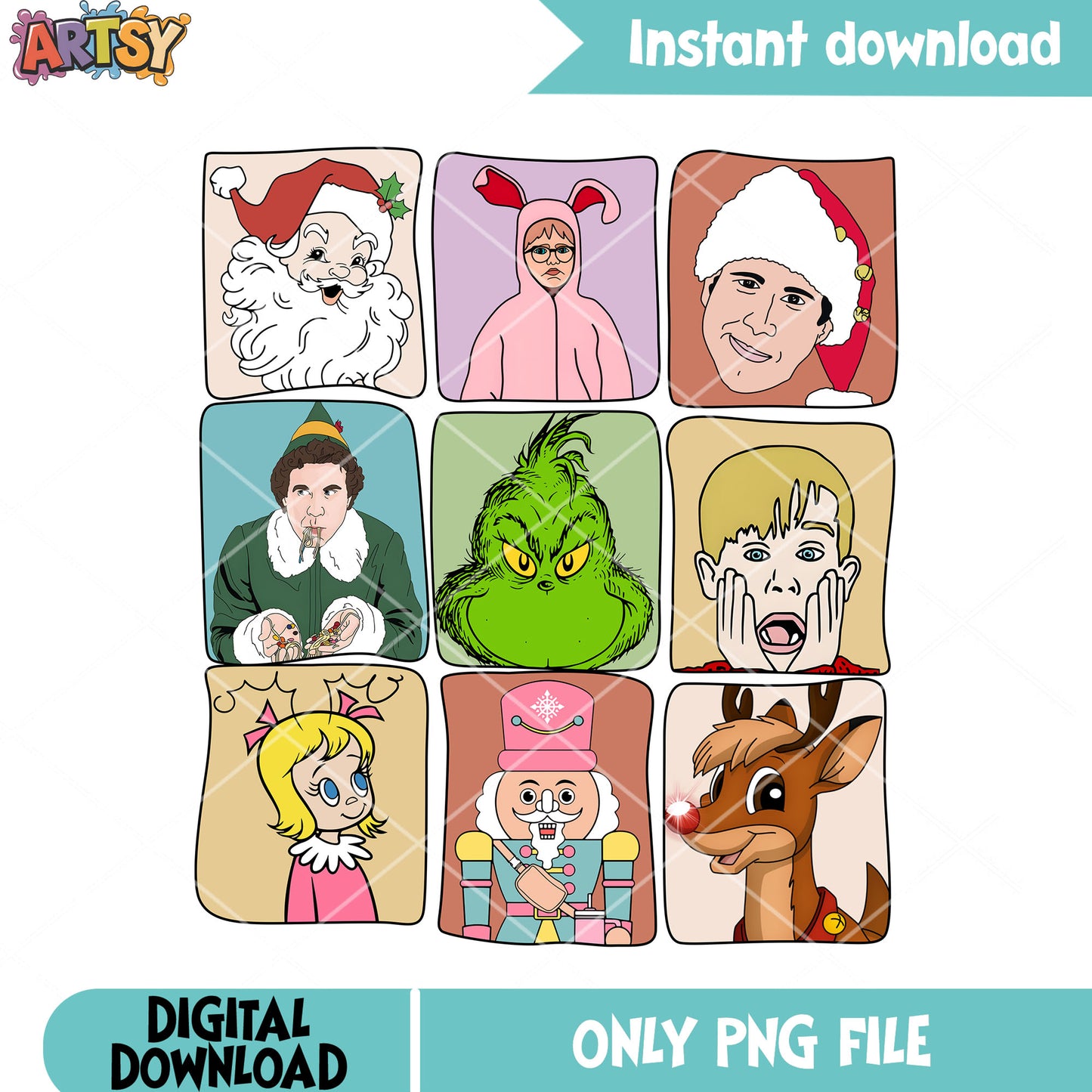 The comic christmas xmas png, the grinch png, cindy lou who png