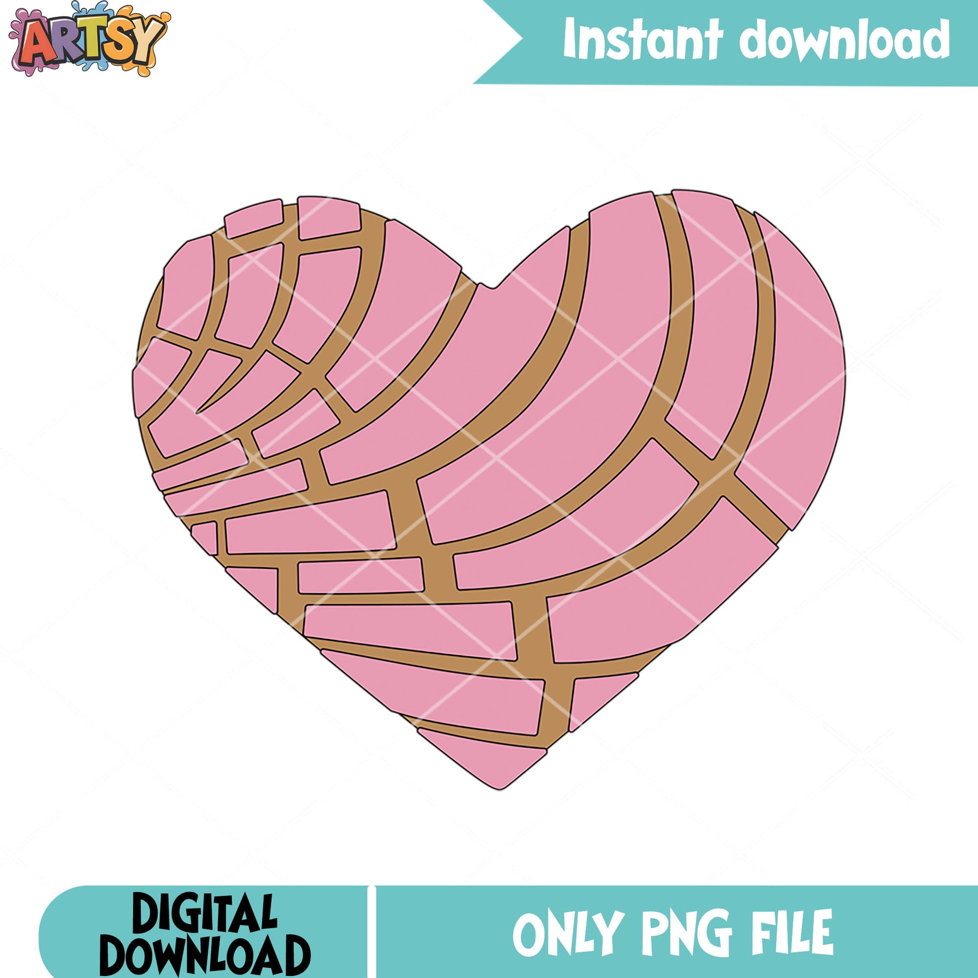 The croissant heart valentine png, valentine day png, valentines heart png