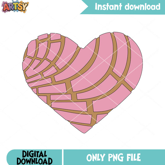 The croissant heart valentine png, valentine day png, valentines heart png