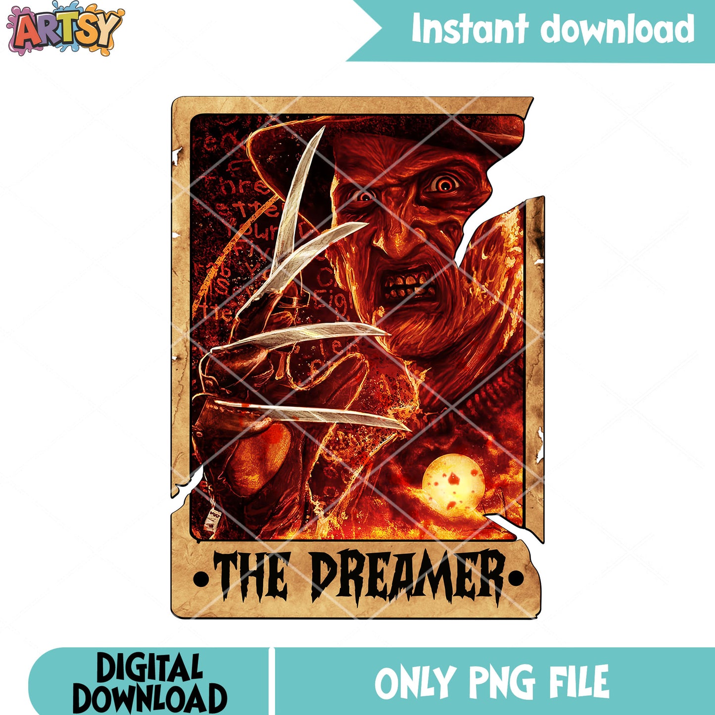 The dreamer freddy krueger png, nightmare png, scary halloween png