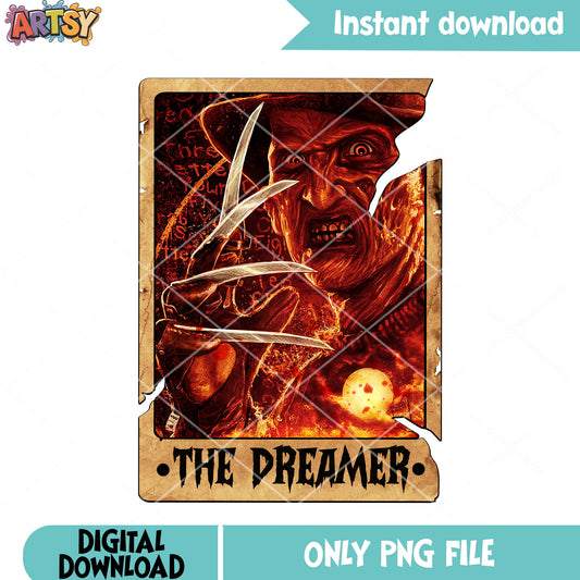The dreamer freddy krueger png, nightmare png, scary halloween png