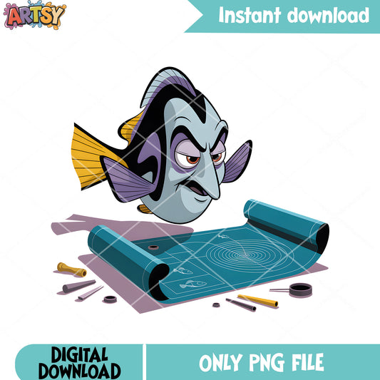 The evil fish in nemo png, dory fish png, poster nemo png