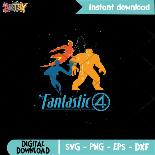 The fantastic 4 team svg, fantastic 4 svg, fantastic 4 movie svg