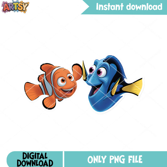 The fish custom vibes png, disney dory png, disney films png