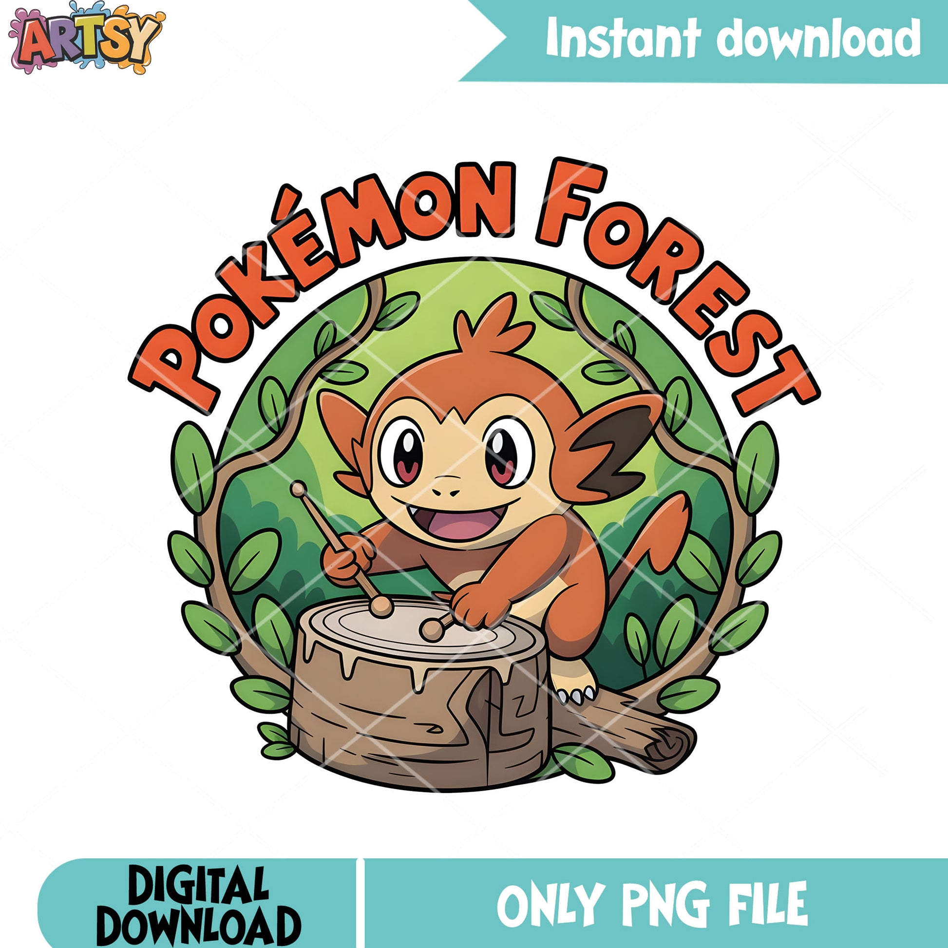 The forest vibes pokemon  png, pokemon grookey png, pokemon movie png