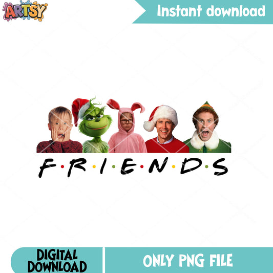 The friends christmas movie png, buddy the elf png, the grinch png