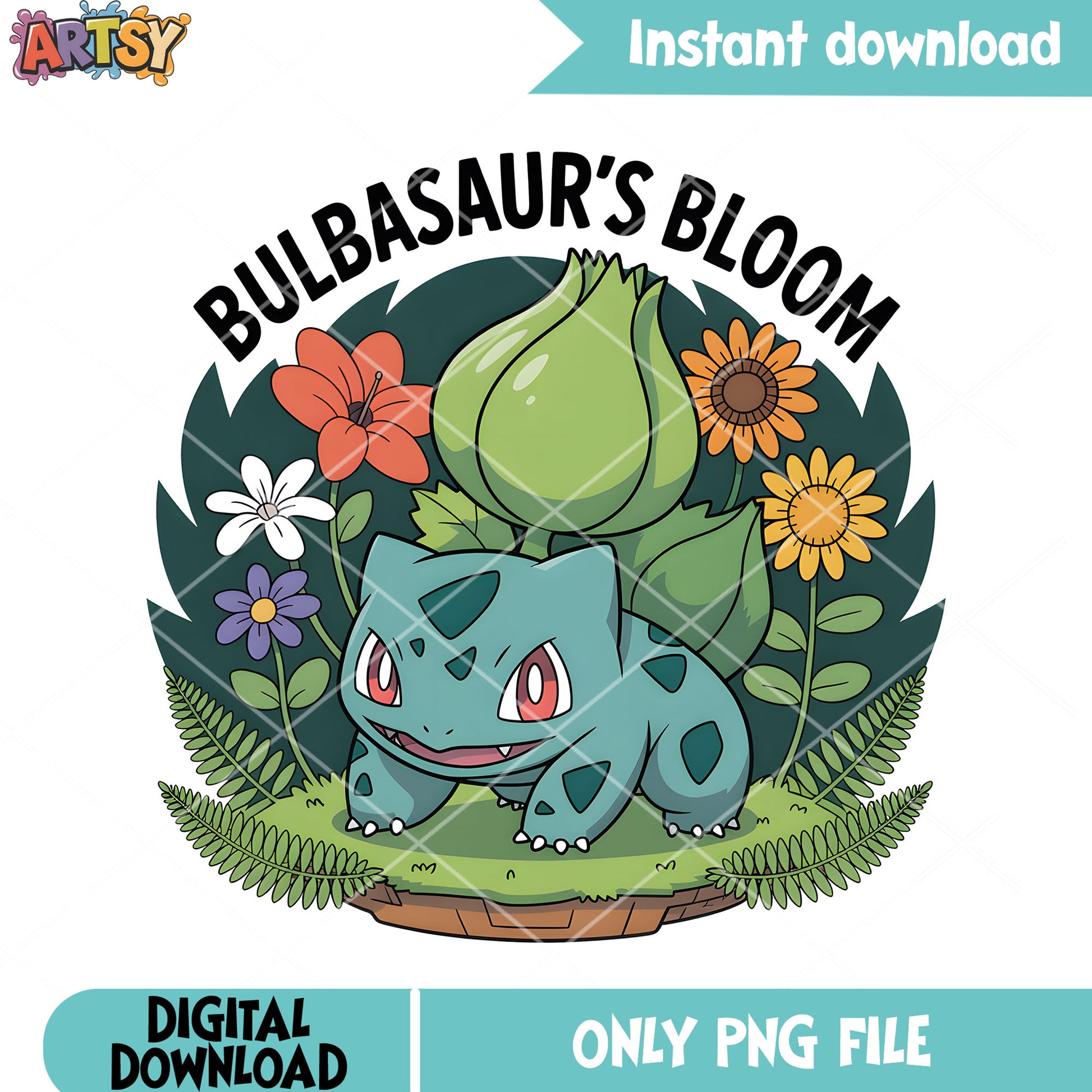The grass bulbasaur vibes png, pokemon design png, bulbasaur png