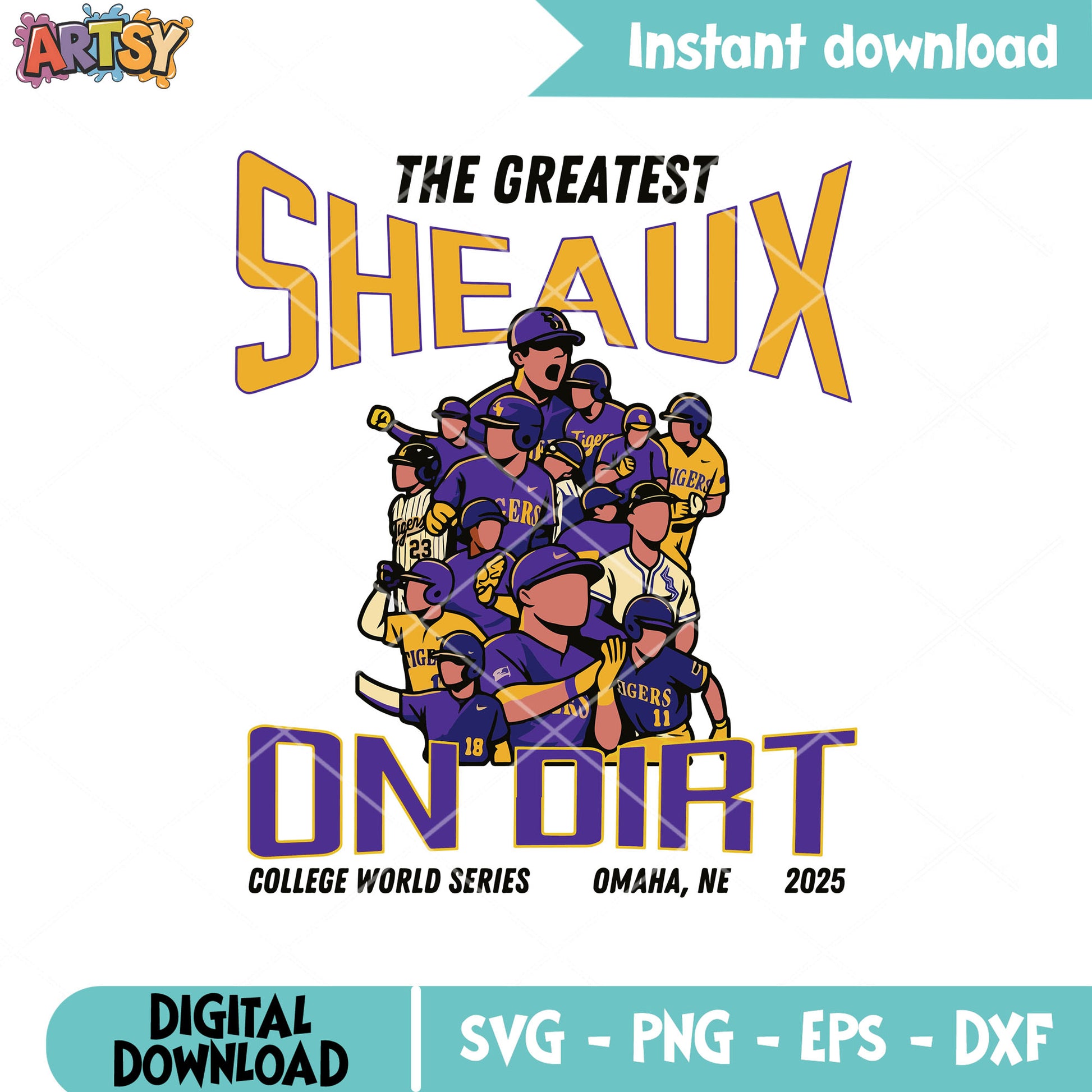 The greatest she aux 2025 svg, Geauxmaha 2025 svg, LSU Tigers svg