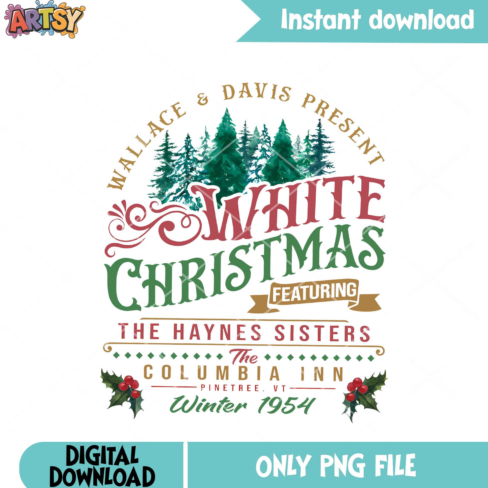 The haynes sisters christmas png, christmas tree png, xmas png