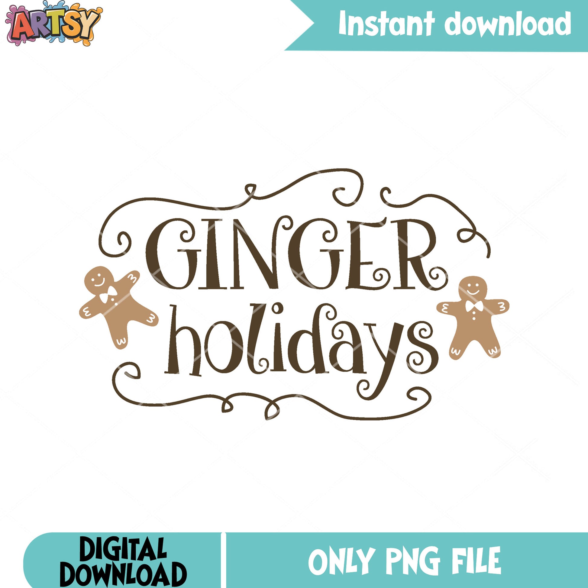 The holiday bakery png, christmas gingerbread png, christmas poster png
