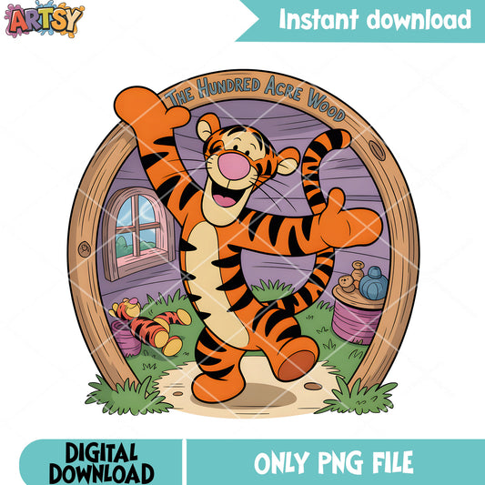The hundred acre wood png, disney tiger png, pooh and friends png