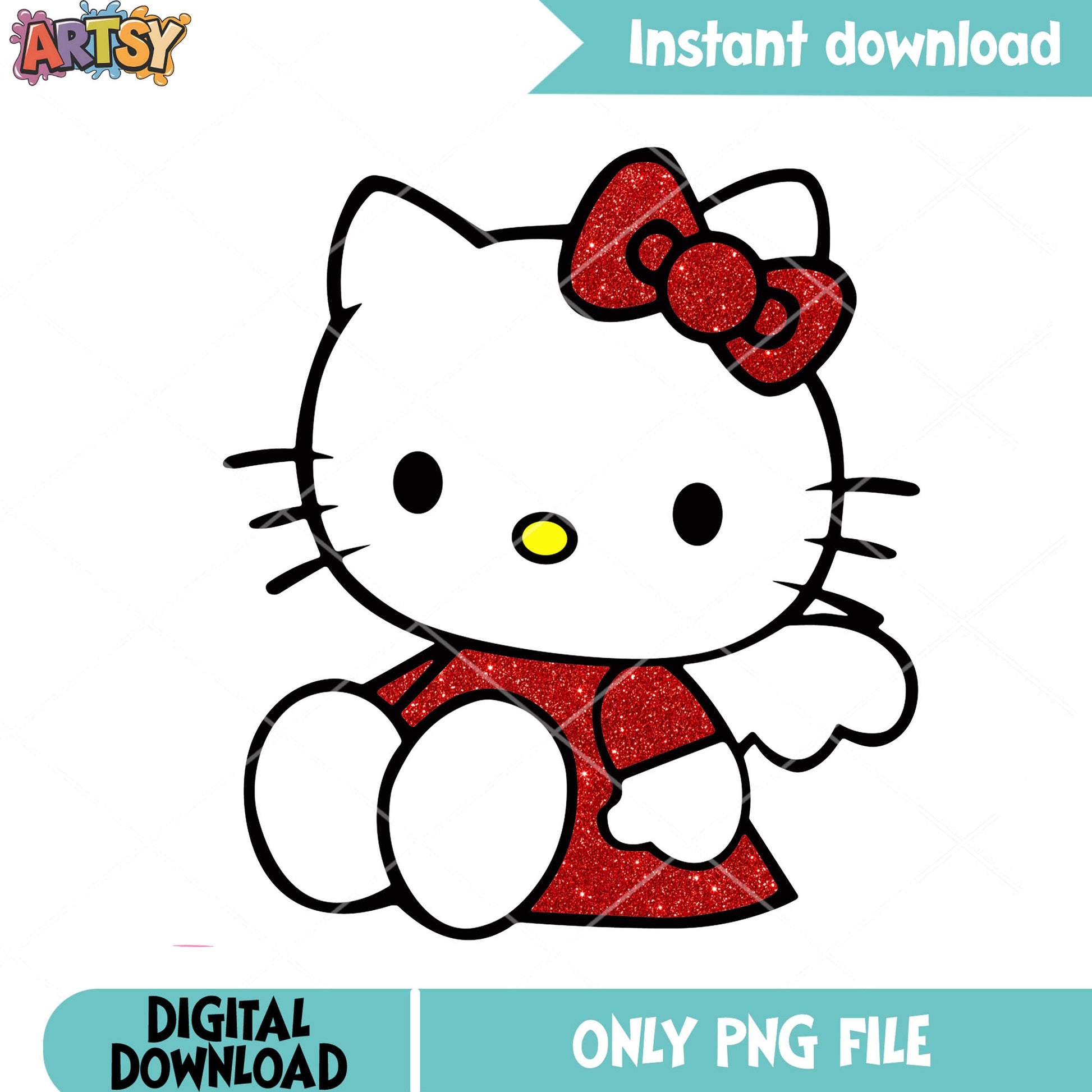 The kitty angel poster png, hello kitty png, valentines poster png