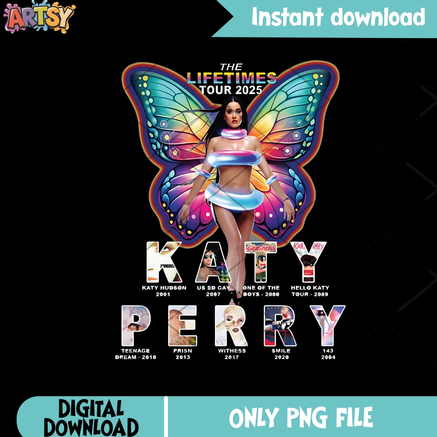 The lifetime katy perry png, katy perry tour png, lifetime tour png