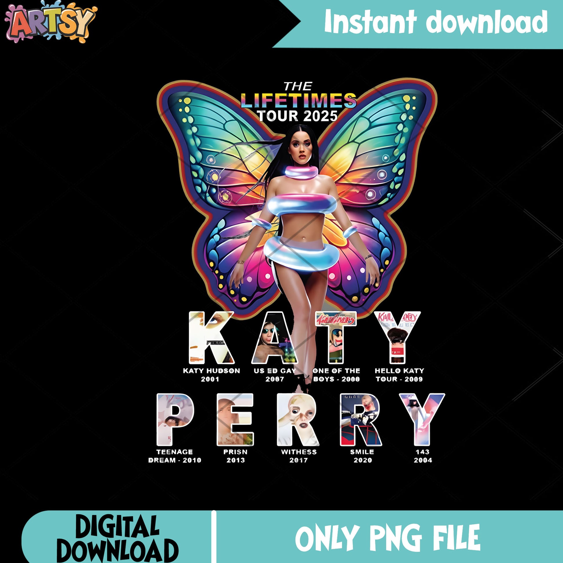 The lifetime katy perry png, katy perry tour png, lifetime tour png
