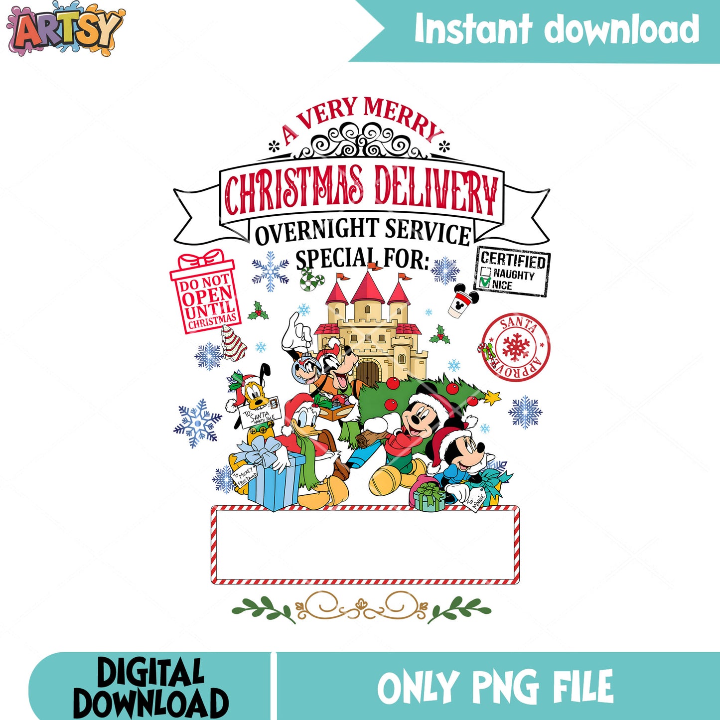 The mickey and friends disney png, merry xmas png, goofy png