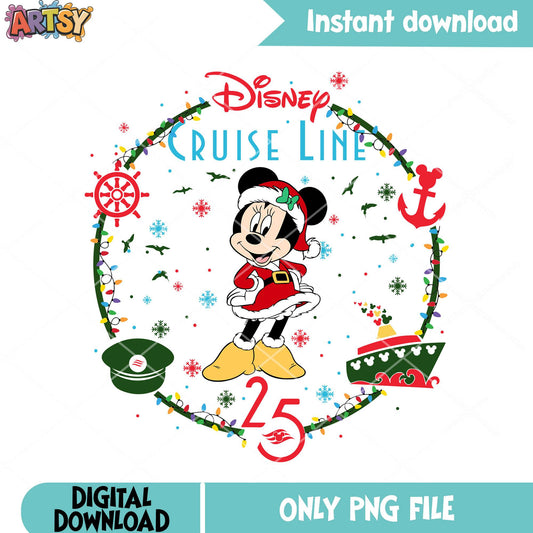 The minnie xmas custom png, minnie mouse png, christmas vibes png