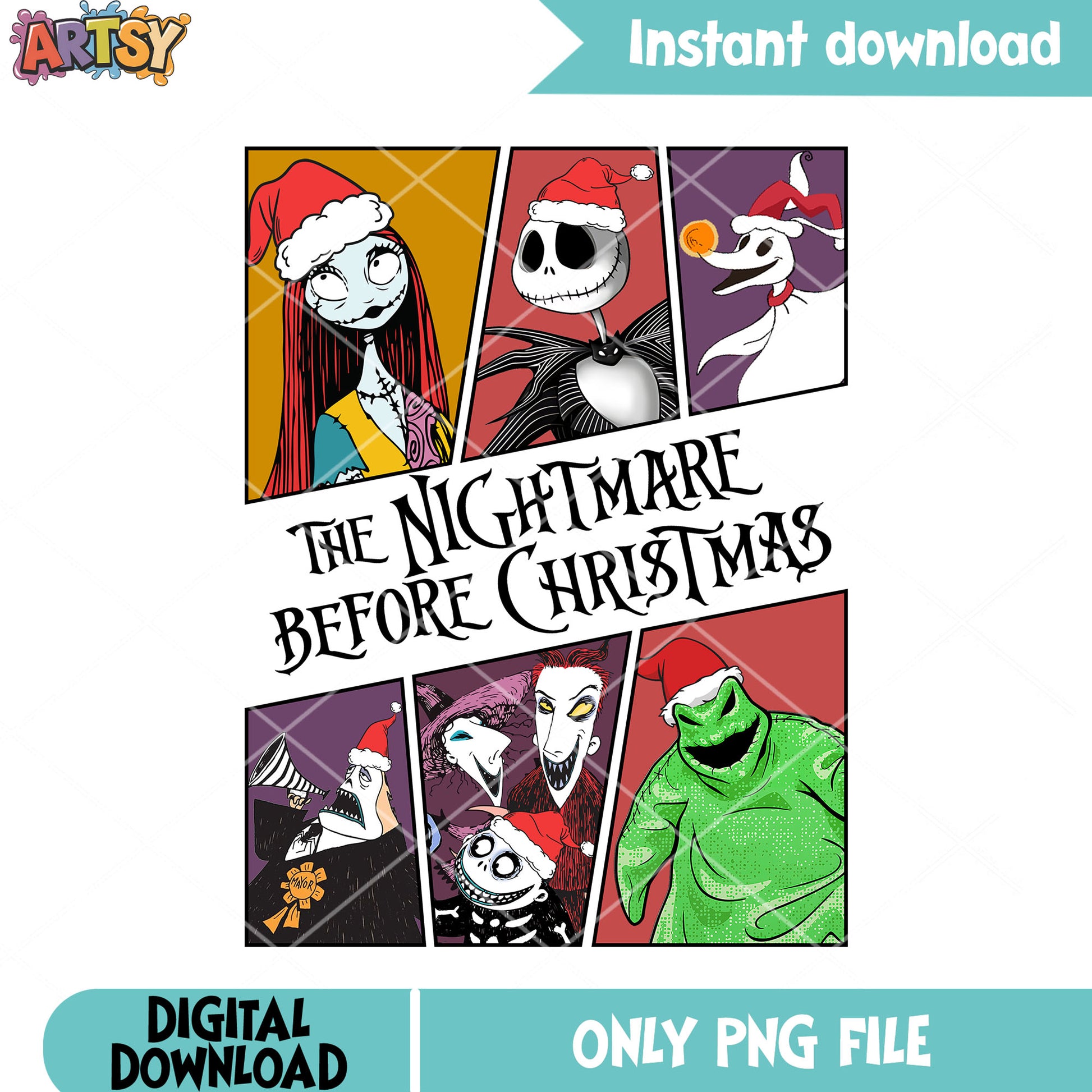 The night before christmas png, oogie boogie png, jack skelington png