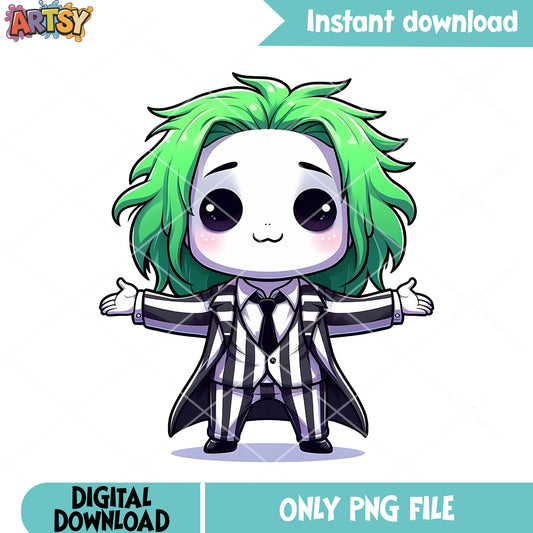 The nightmare before christmas png, cute halloween costume png
