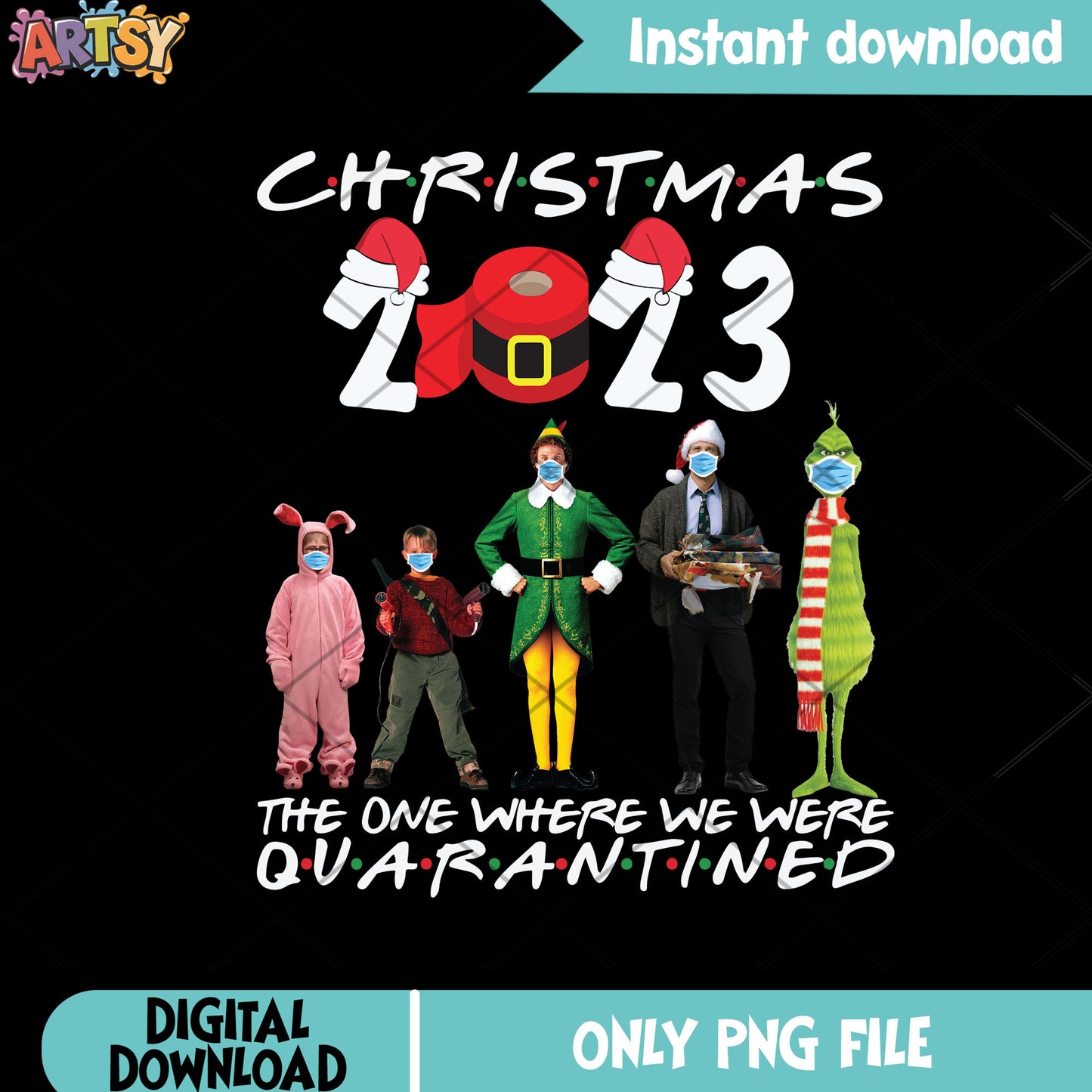The one where we were xmas png, the grinch png, clark grisswold png