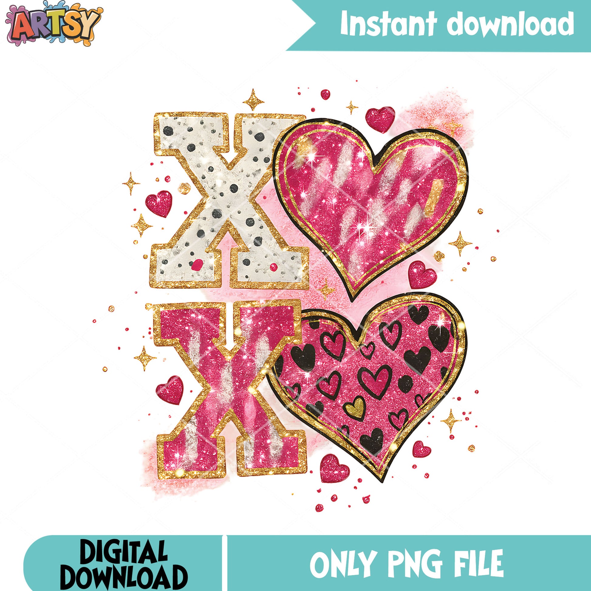 The paint XO valentines png, valentine gifts png, valentines day png