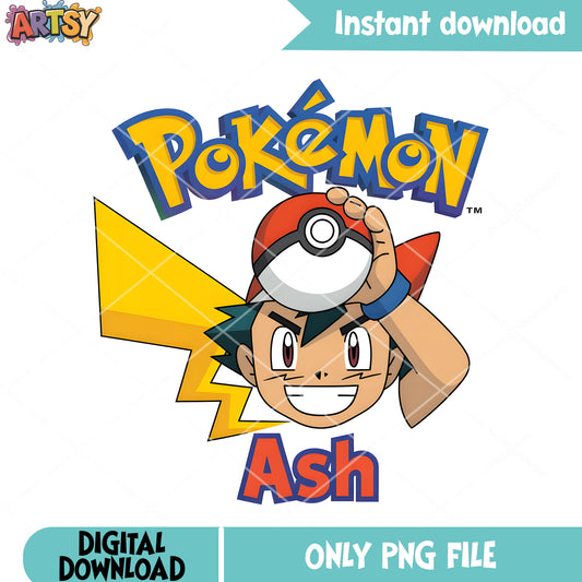 The pikachu ash poster png, nintendo png, pokemon ash ketchum png