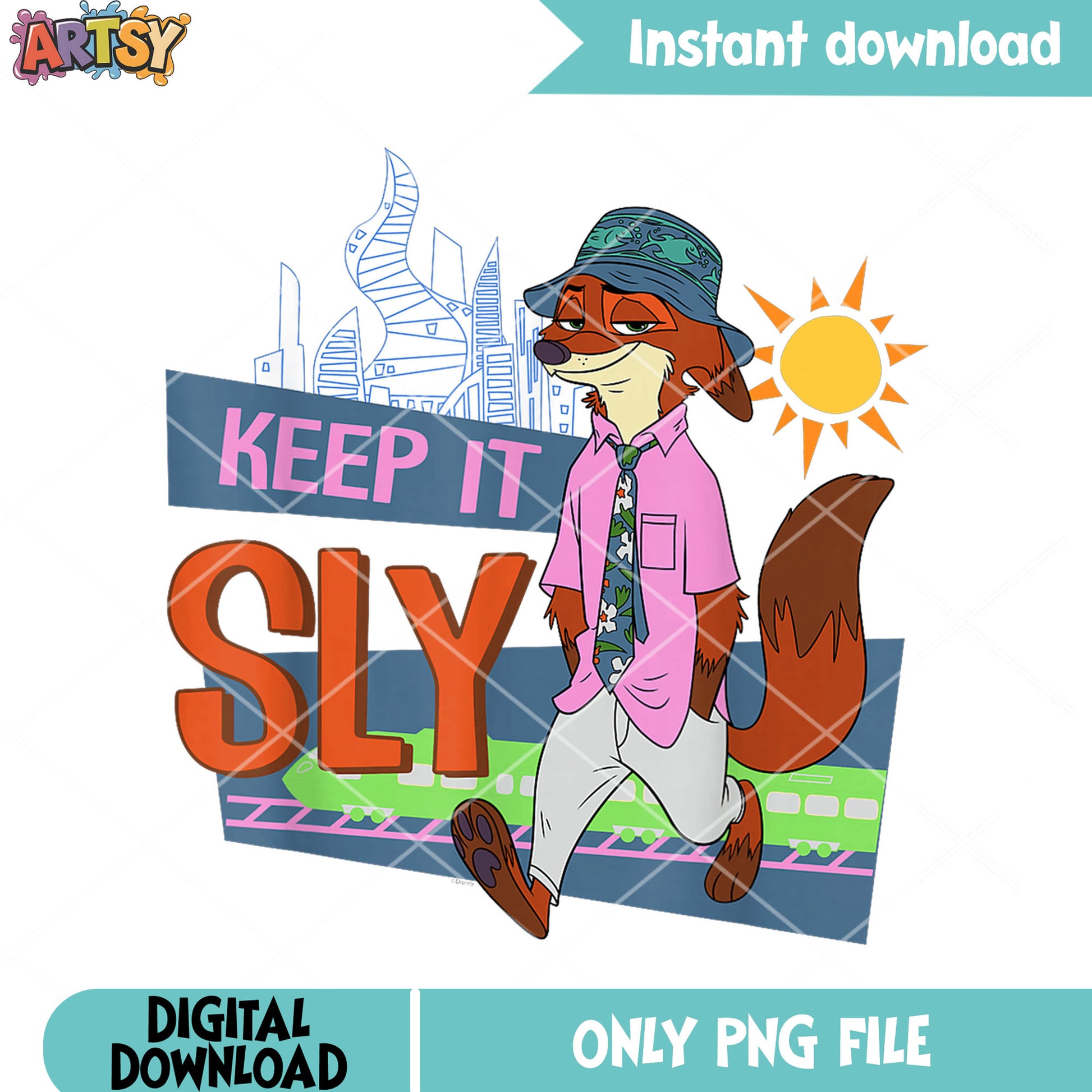 The pop art nick wilde png, nick zootopia png, disney movies png