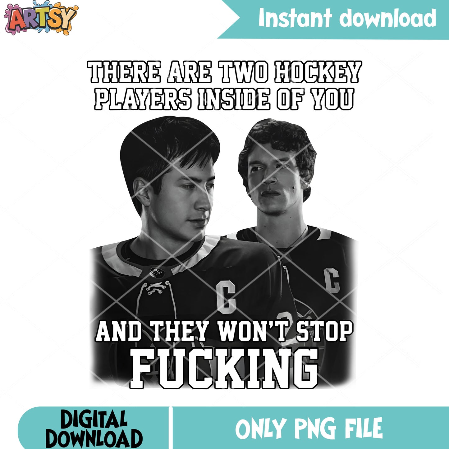 There are two hockey players inside of you png, heated rivalry png