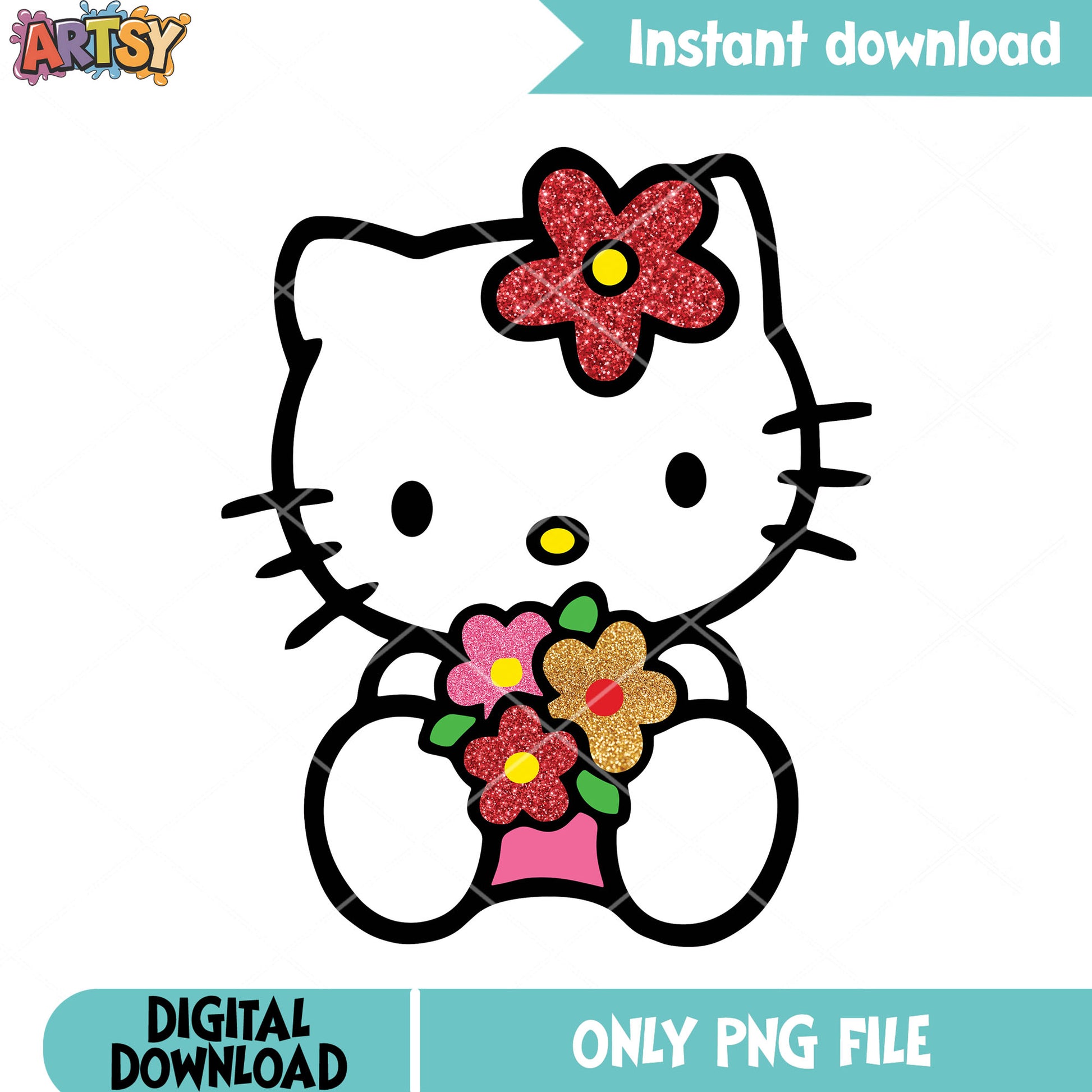 The sanrio kitty poster png, sanrio hello kitty png, valentine poster png