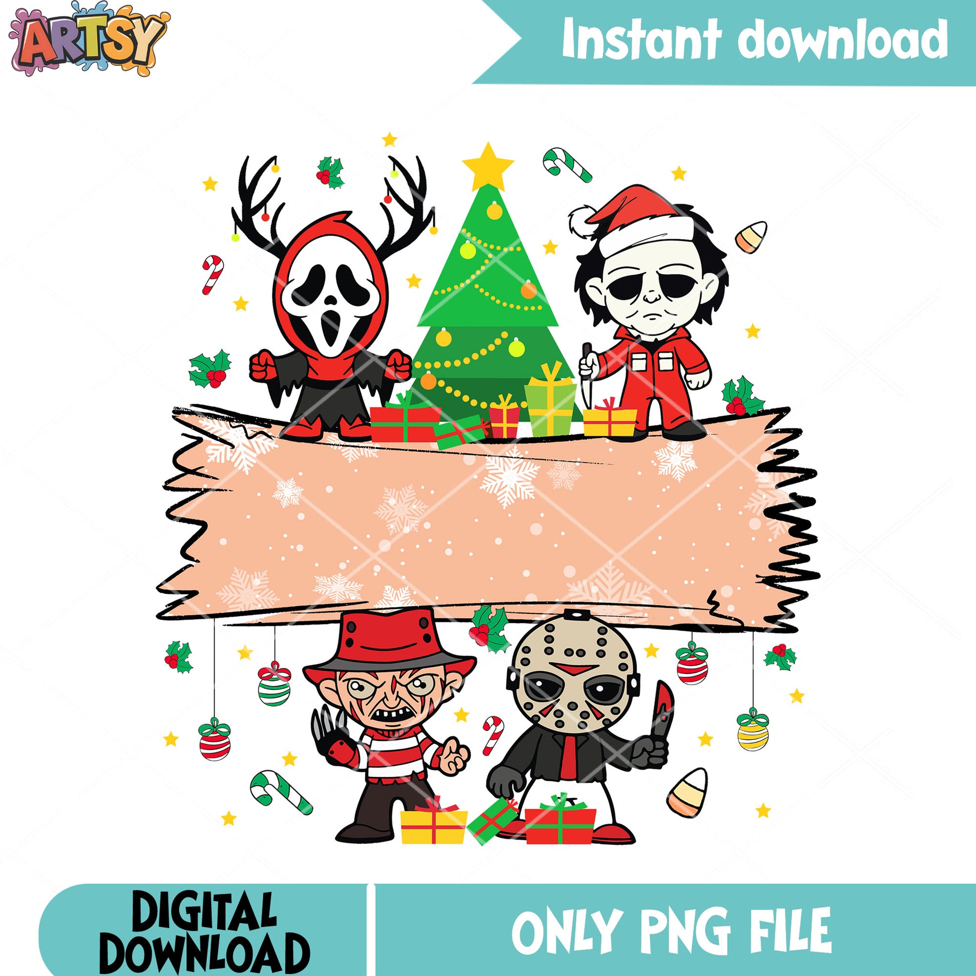 The serial christmas night png, merry xmas png, christmas gifts png
